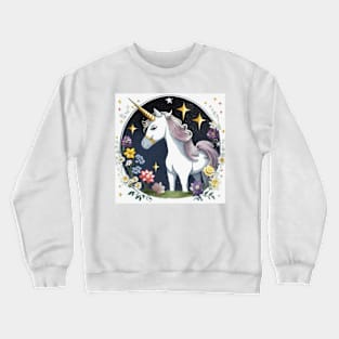 logo of a unicorn, depicted in a cartoon style Crewneck Sweatshirt